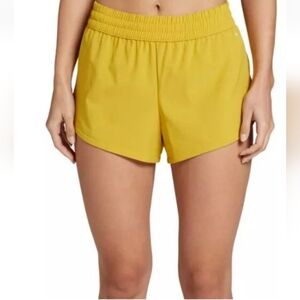 DSG Mid Rise Stride Run Shorts Yellow Size Women's Small NWT